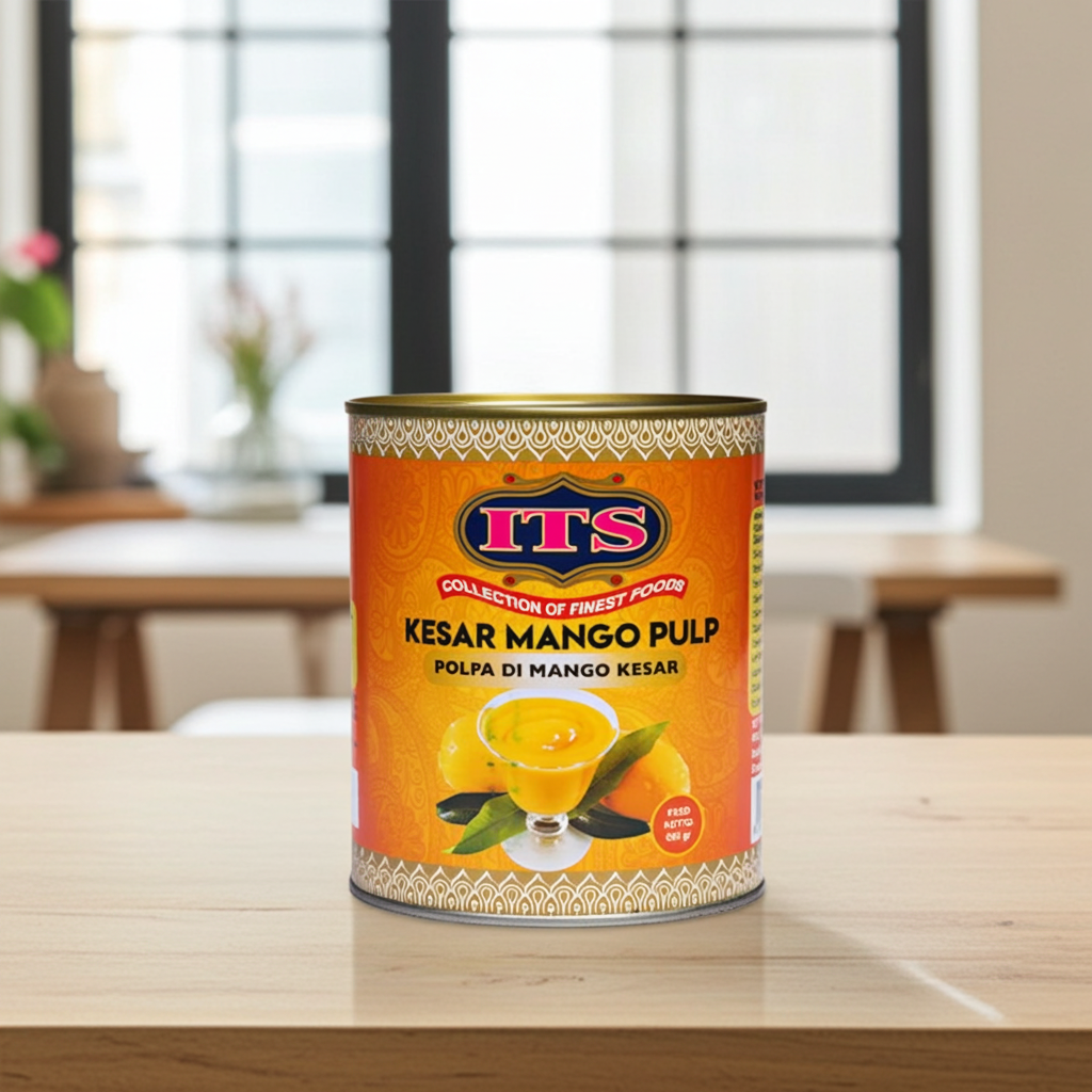 Mango pulp with saffron