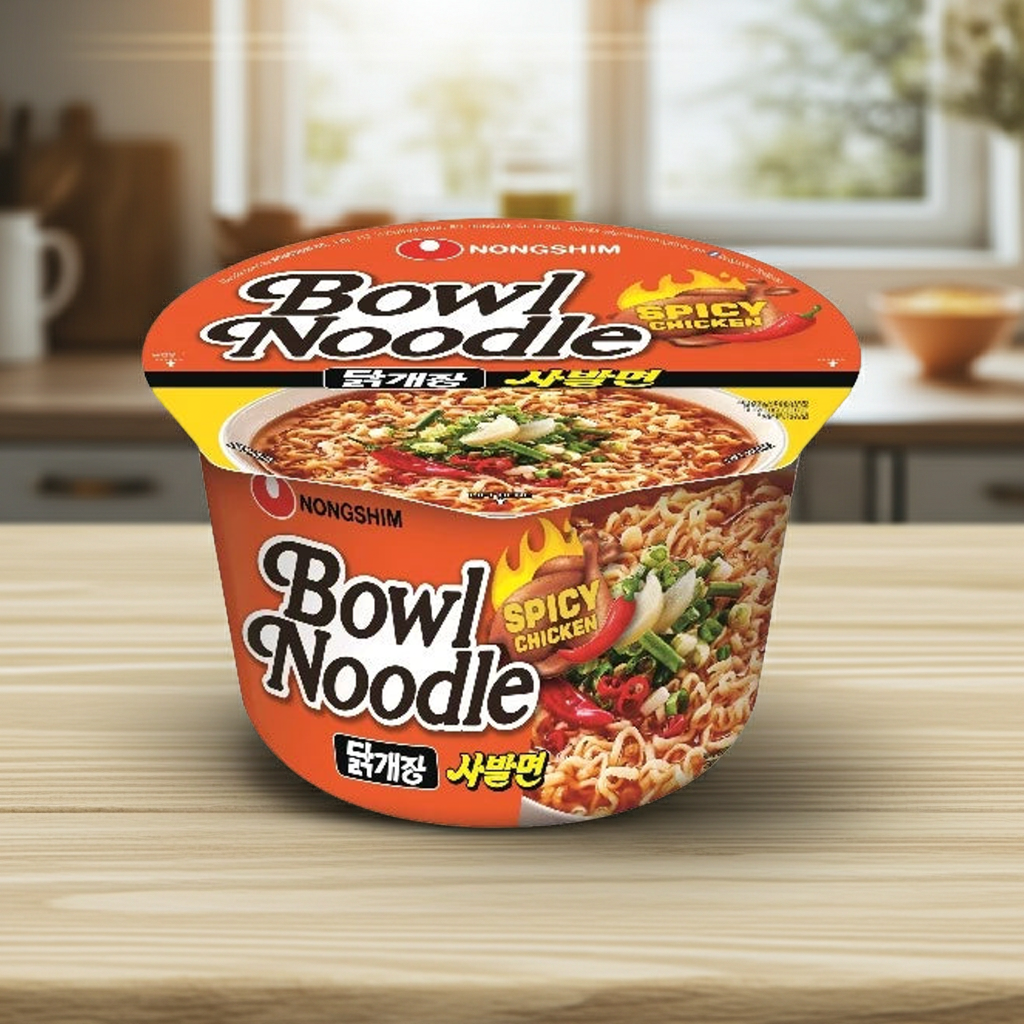 Korean noodles with spicy chicken