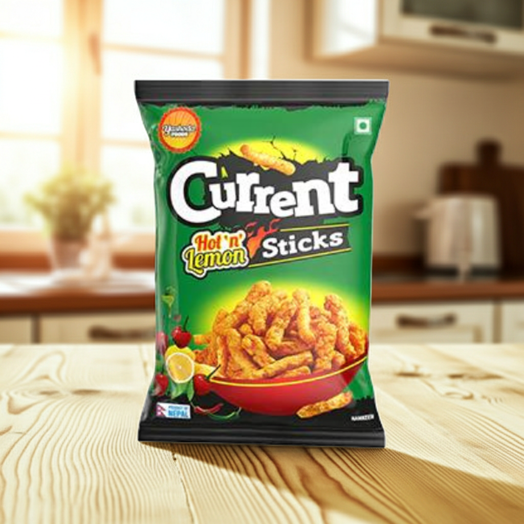 Current Hot&Lemon Sticks(Snacks picant cu lamie) 80 g