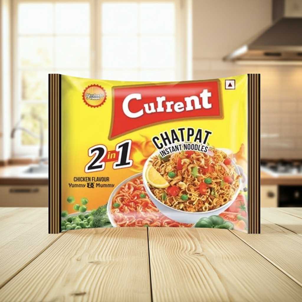 Current 2 in 1 ChatPate Noodles(Taietei Instant cu pui) 74g