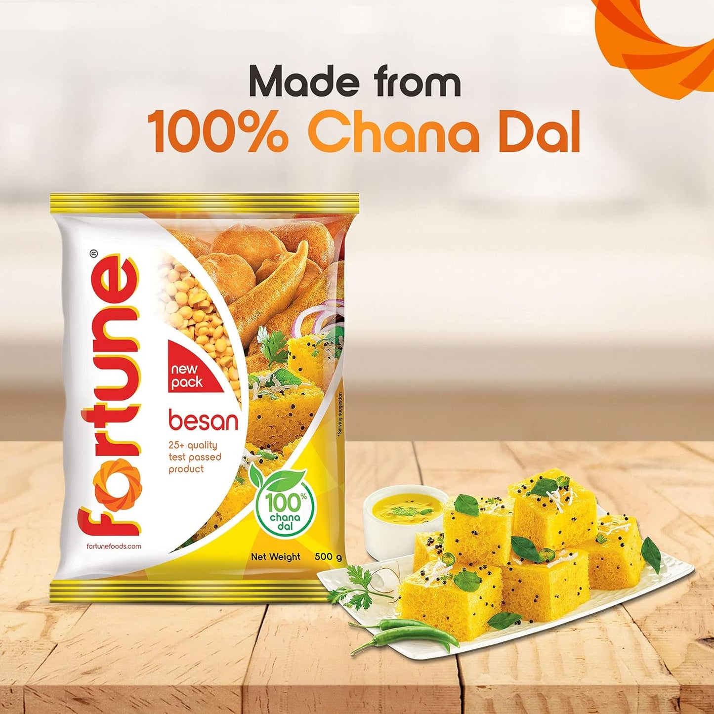 Fortune Besan/Gram Flour(Faina pura de naut) 500g