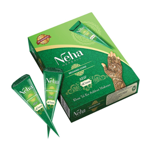 Neha Herbals Mehandi Cone (Conuri Henna cu ulei) 12x25g