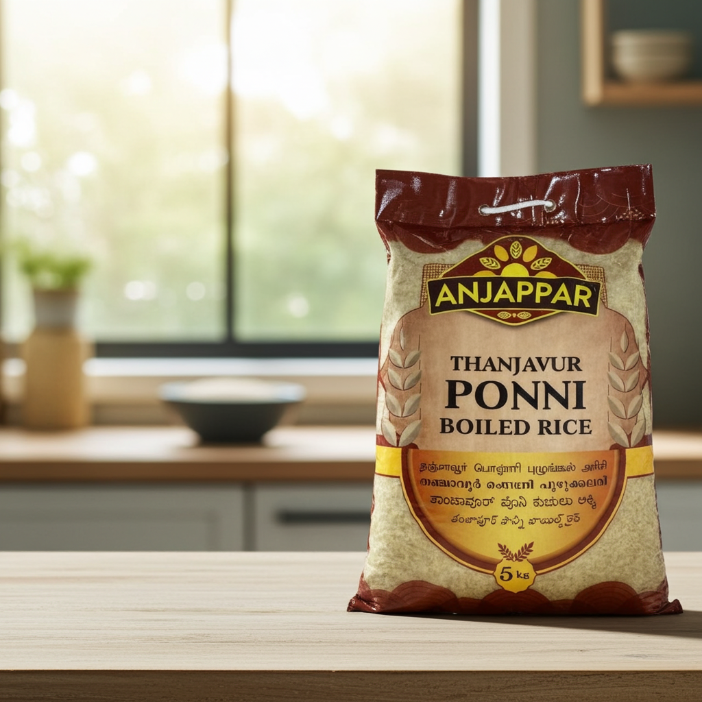 Anjappar Thanjavur Ponni Boiled Rice(Orez Prefiert) 5 kg