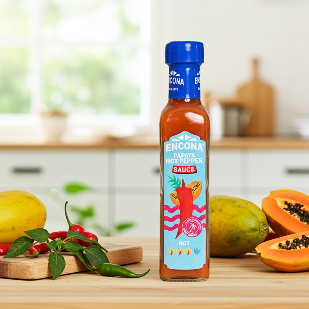 ENCONA PAPAYA HOT PEPPER(Sos iute PAPAYA)142 ml