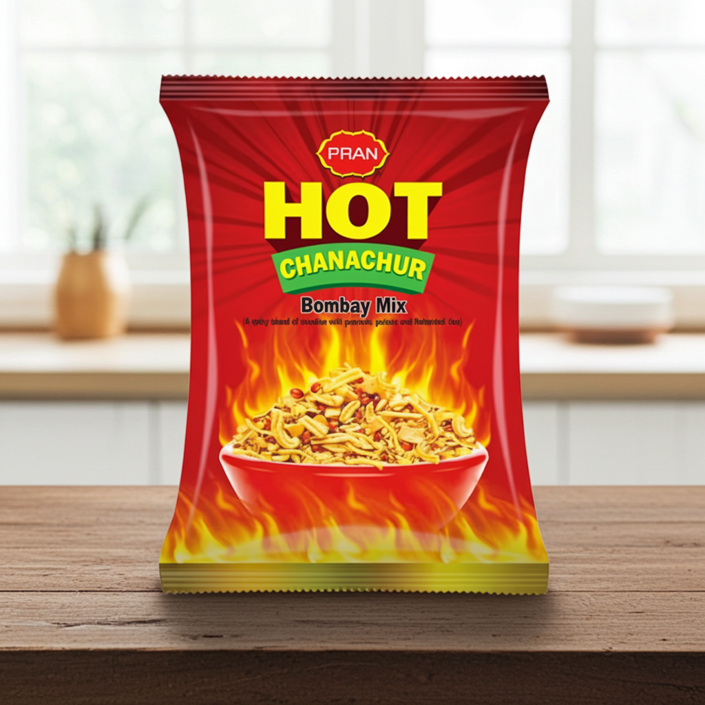 Pran Hot Chanachur(Snacks picant Mix) 150g