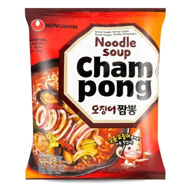 Nongshim Champong Ramyun (Noodel Picant cu Fructe de mare )124g