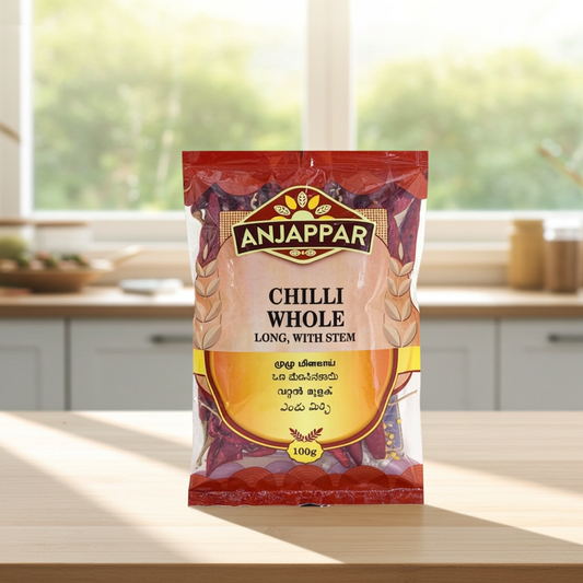 Anjappar Chilli Whole(Ardei Iute Intreg Uscat) 100g