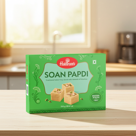 Haldirams Soan Papdi (Desert Fulgi de Aur) 250g