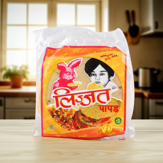 Lijjat Papad Plain(Poppadums simplu)200 gr