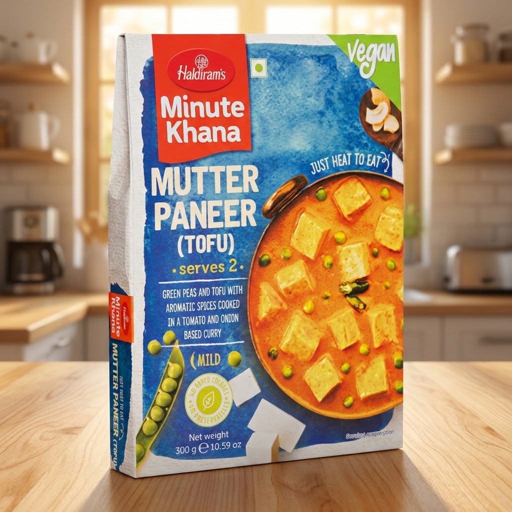 Haldiram's Mutter Paneer tofu (Mancare semipreparata cu mazare si tofu) 300g