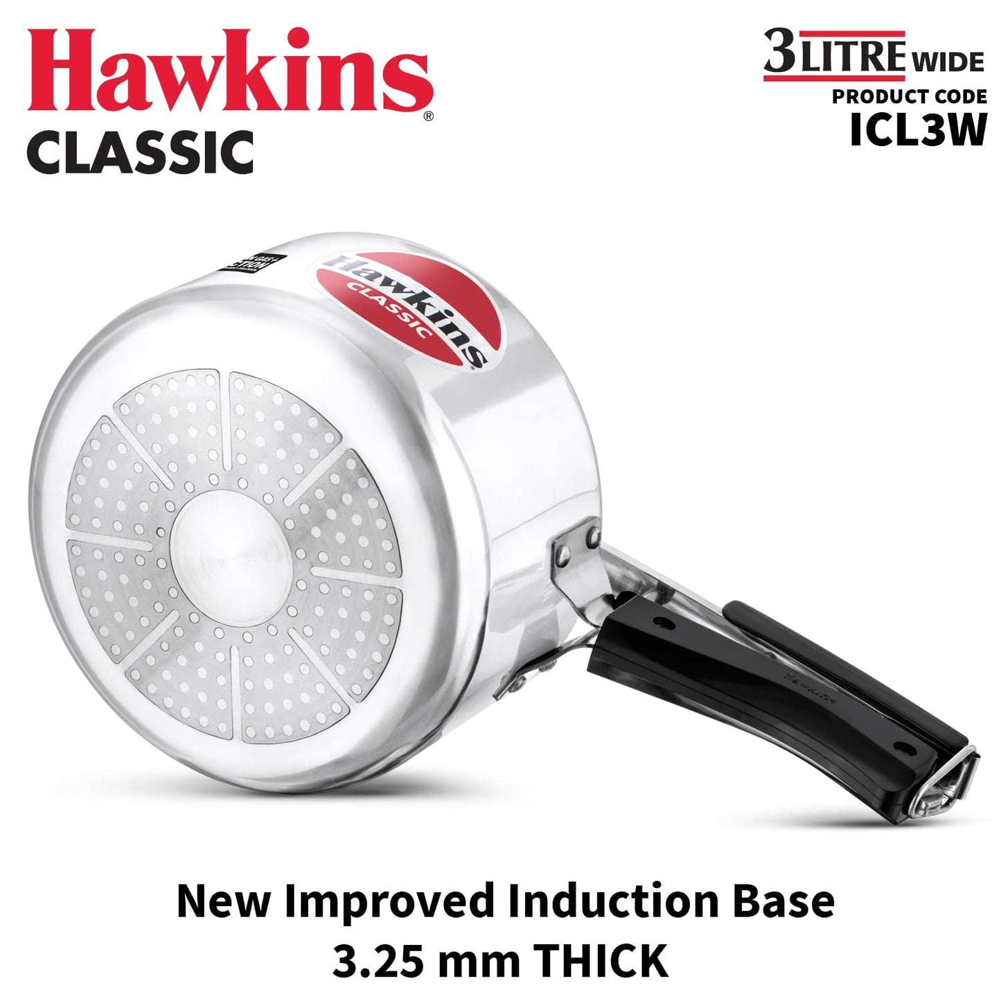 HAWKINS PRESSURE COOKER CALSSIC WITH INDUCTION(Oala cu Presiune ) 3L