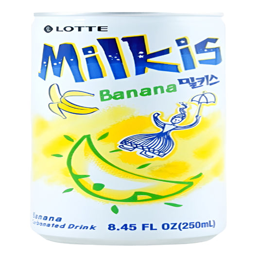 LOTTE Milkis Drink Banana Can(Bautura cu aroma de iaurt si Banana) 250 ML