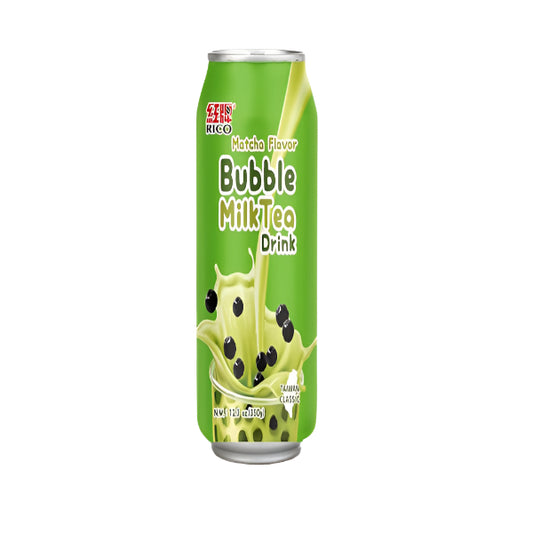 RICO Bubble Milk Tea Drink Matcha(Ceaiul cu lapte Bubble Tea cu aromă de matcha) 340 ml