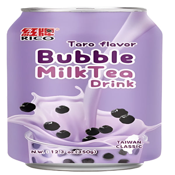 RICO Bubble Milk Tea Drink Taro(Băutură cu ceai ,lapte, perle de tapioca și taro) 350 ml