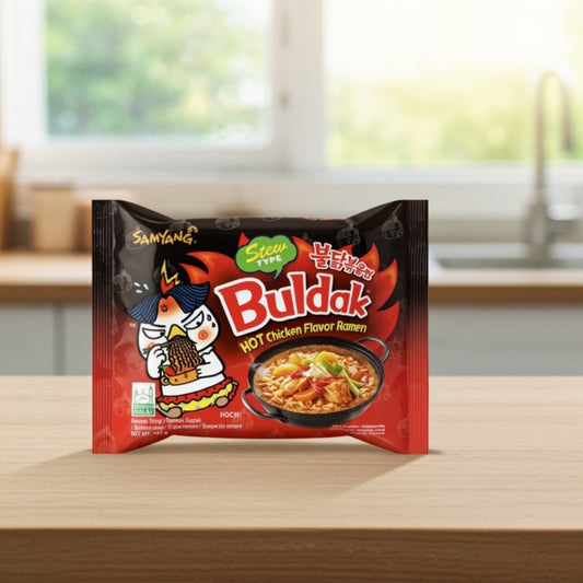 Samyang Buldak Ramen(Buldak Supă picantă cu tăieței și aromă de puI) 145g