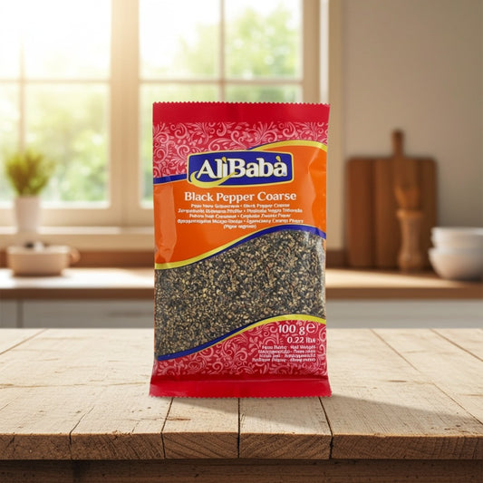 Ali Baba Black  Pepper  Coarse (Piper Negru Zdrobit) 100G