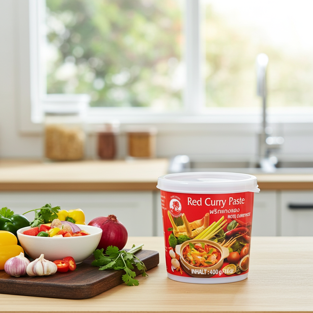 TCock Brand hai Red Curry Paste (Pasta de Curry Rosu)400g