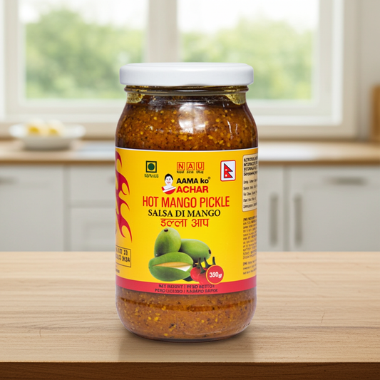 Aama Ko Achar Hot Mango Pickle( Sos iute de Mango)380g