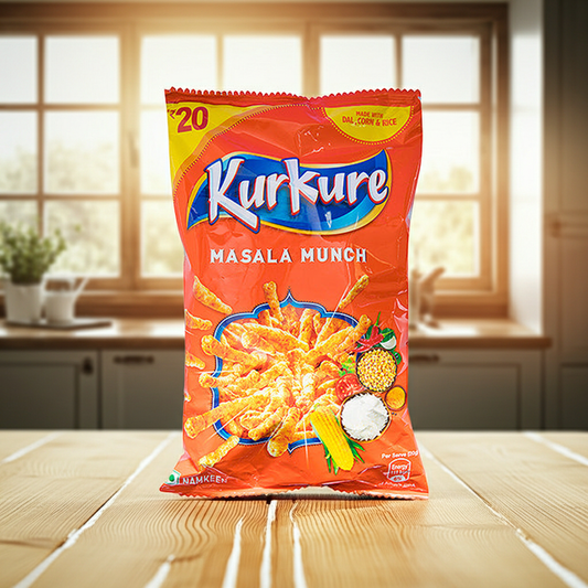 Kurkure Masala Munch (Snacks cu orez, naut si porumb) 82g