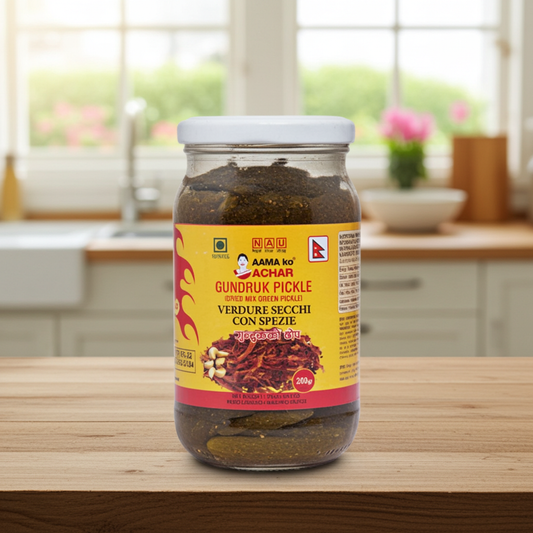 Aama ko Achar Gundruk Pickle (Legume Uscate si Fermentate Nepal )200g