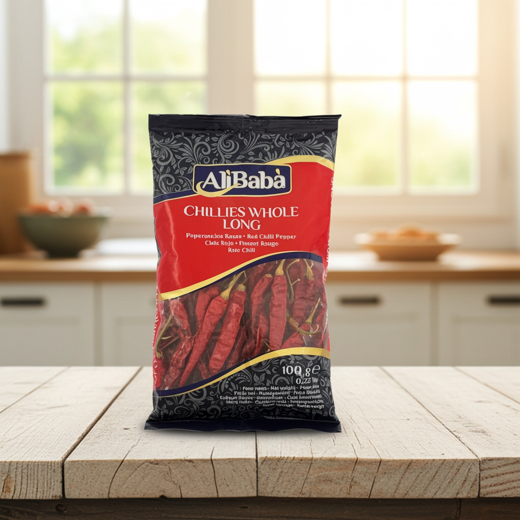 Ali Baba Chilli Whole (Ardei Rosu Intreg cu Coada) 100g