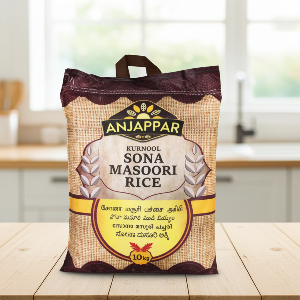Anjappar Sona Masoori Rice (Orez alb) 10 kg