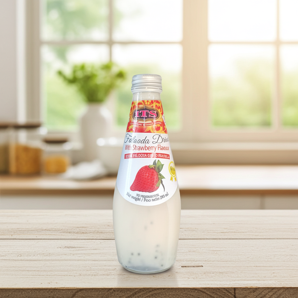 ITS Falooda Drink With Strawbery Flavor(Bautura tip Desert de Capsuni) 290 ml