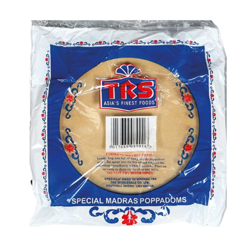 TRS Papadums Madras (  Poppadoms din faina de linte ) 200G