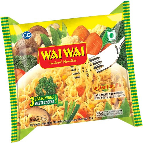 WAI WAI VEG Noodles instant cu legume 75 G