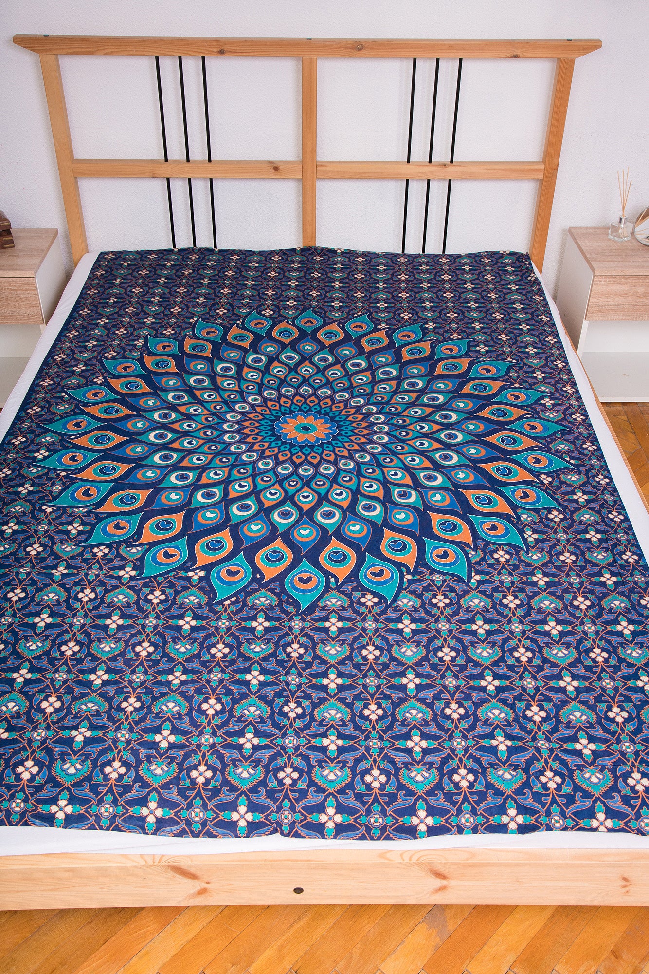 Many eyes blue single quilt(Cuvertura single albastra)200cmX160cm