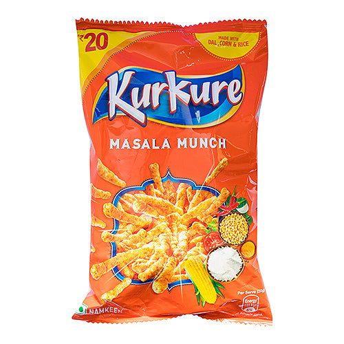 Kurkure Masala Munch (Snacks cu orez, naut si porumb) 82g