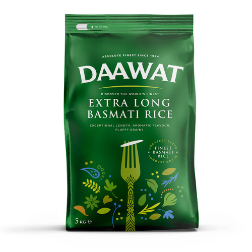 Daawat Extra Long Basmati Rice (Orez Basmati extra Lung ) 5 Kg